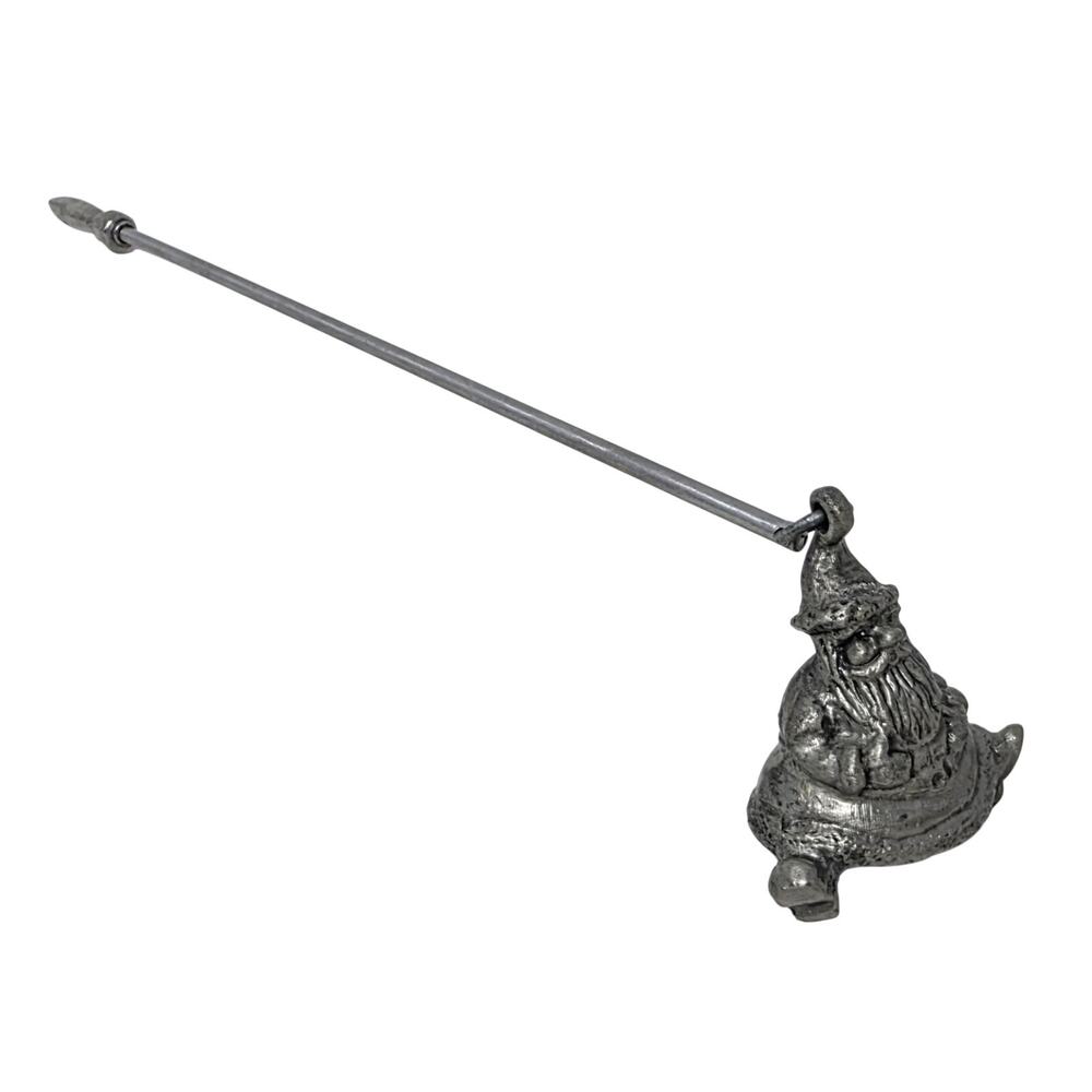 Vintage Rawcliffe Pewter Santa Candle Snuffer 1998 Christmas Decor 9 Inch